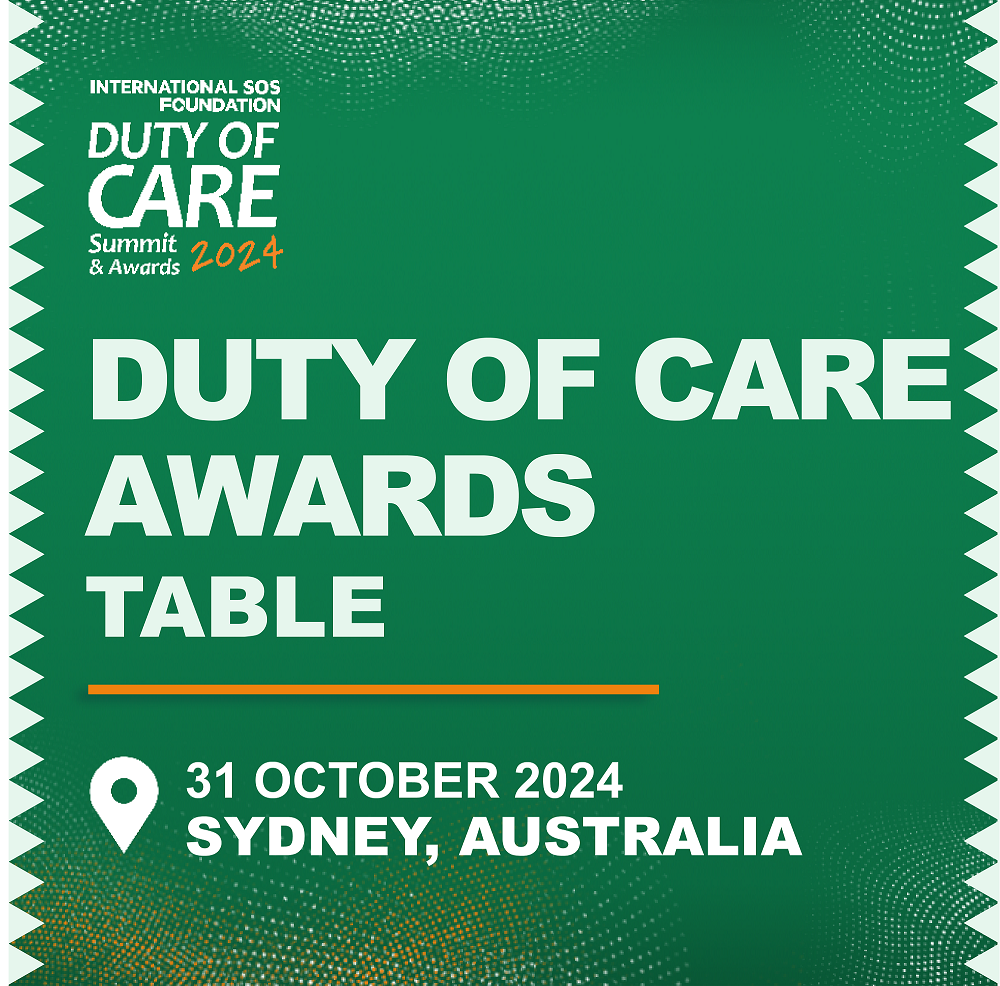 *DISCOUNTED RATE* | Duty of Care Awards Table (10 seats)